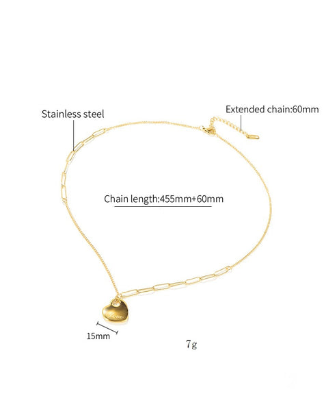 Women's Fashion Love Heart Pendant Necklace-Womens Pendant Necklace-SunnyHouse Jewelry