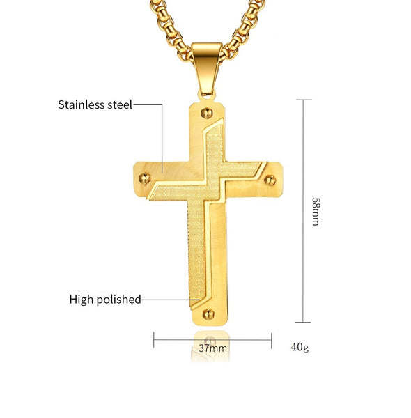 Men's Fashion Special Cross Pendant Necklace-Mens Pendant Necklace-SunnyHouse Jewelry