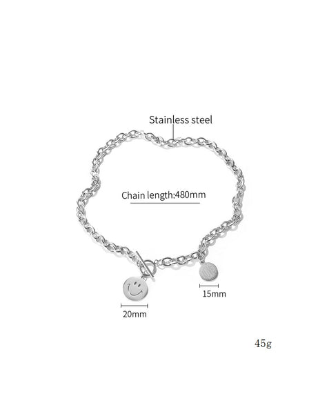 Women's Fashion Smile Pendant Necklace-Womens Pendant Necklace-SunnyHouse Jewelry
