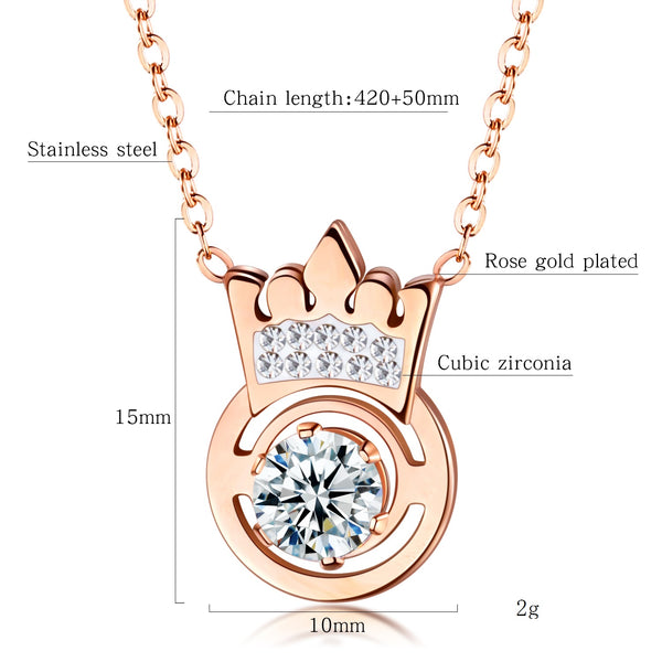 Women's Fashion Queen Pendant Necklace-Womens Pendant Necklace-SunnyHouse Jewelry