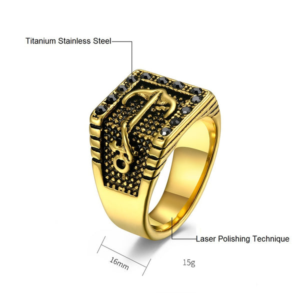Men's Fashion Lucky Anchor Ring-Mens Ring-SunnyHouse Jewelry