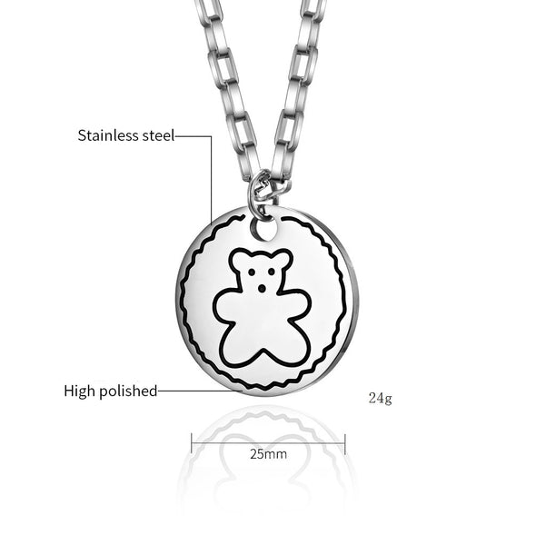 Men's Fashion Bear Pendant Necklace-Mens Pendant Necklace-SunnyHouse Jewelry