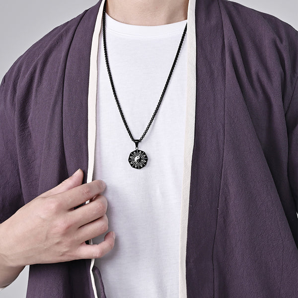 Men's Fashion Bagua Yinyang Pendant Necklace-Mens Pendant Necklace-SunnyHouse Jewelry