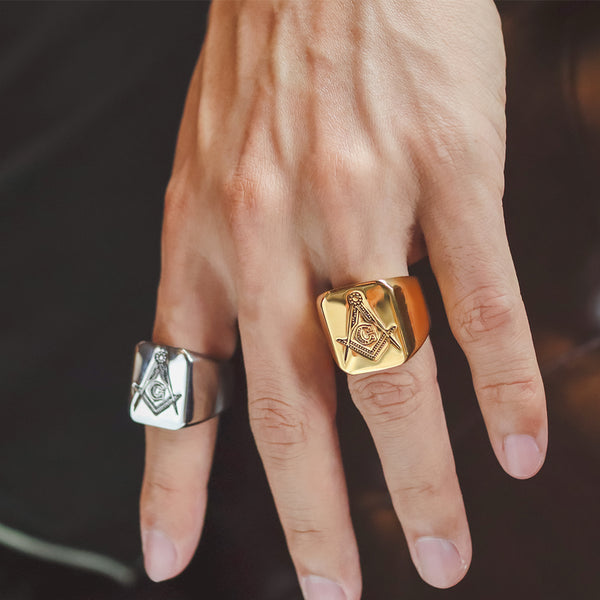 Men's Fashion Freemason Ring-Mens Ring-SunnyHouse Jewelry