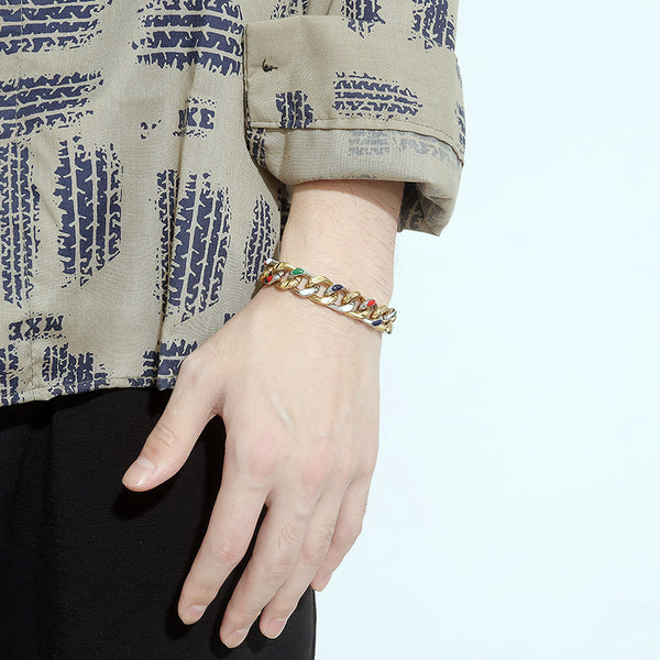 Men's Fashion Cuba Hip Hop Bracelet-Mens Bracelet-SunnyHouse Jewelry
