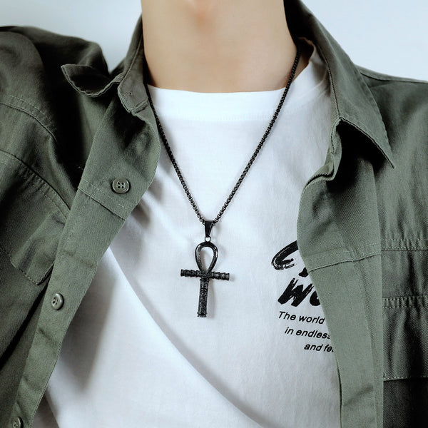 Men's Fashion Hip Hop Cross Pendant Necklace-Mens Pendant Necklace-SunnyHouse Jewelry
