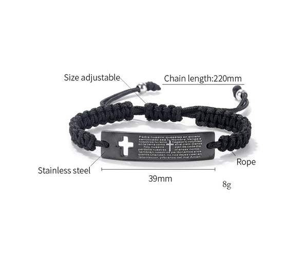 Men's Fashion Cross Bracelet-Mens Bracelet-SunnyHouse Jewelry