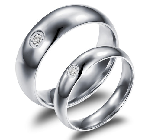 His & Hers Matching Set Fashion Style Couple Rings Wedding Band Set-Couple Rings-SunnyHouse Jewelry