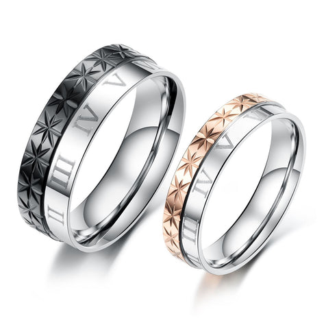 His & Hers Matching Set I Love You Couple Rings, Wedding Band Set, Valentine, Anniversary, Wedding, Promise, Engagement Ring-Couple Rings-SunnyHouse Jewelry