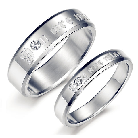 His & Hers Matching Set You Are Mine Couple Rings, Wedding Band Set, Valentine, Anniversary, Wedding, Promise, Engagement Ring-Couple Rings-SunnyHouse Jewelry
