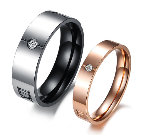 His & Hers Matching Set Fashion Style Couple Rings Wedding Band Set-Couple Rings-SunnyHouse Jewelry