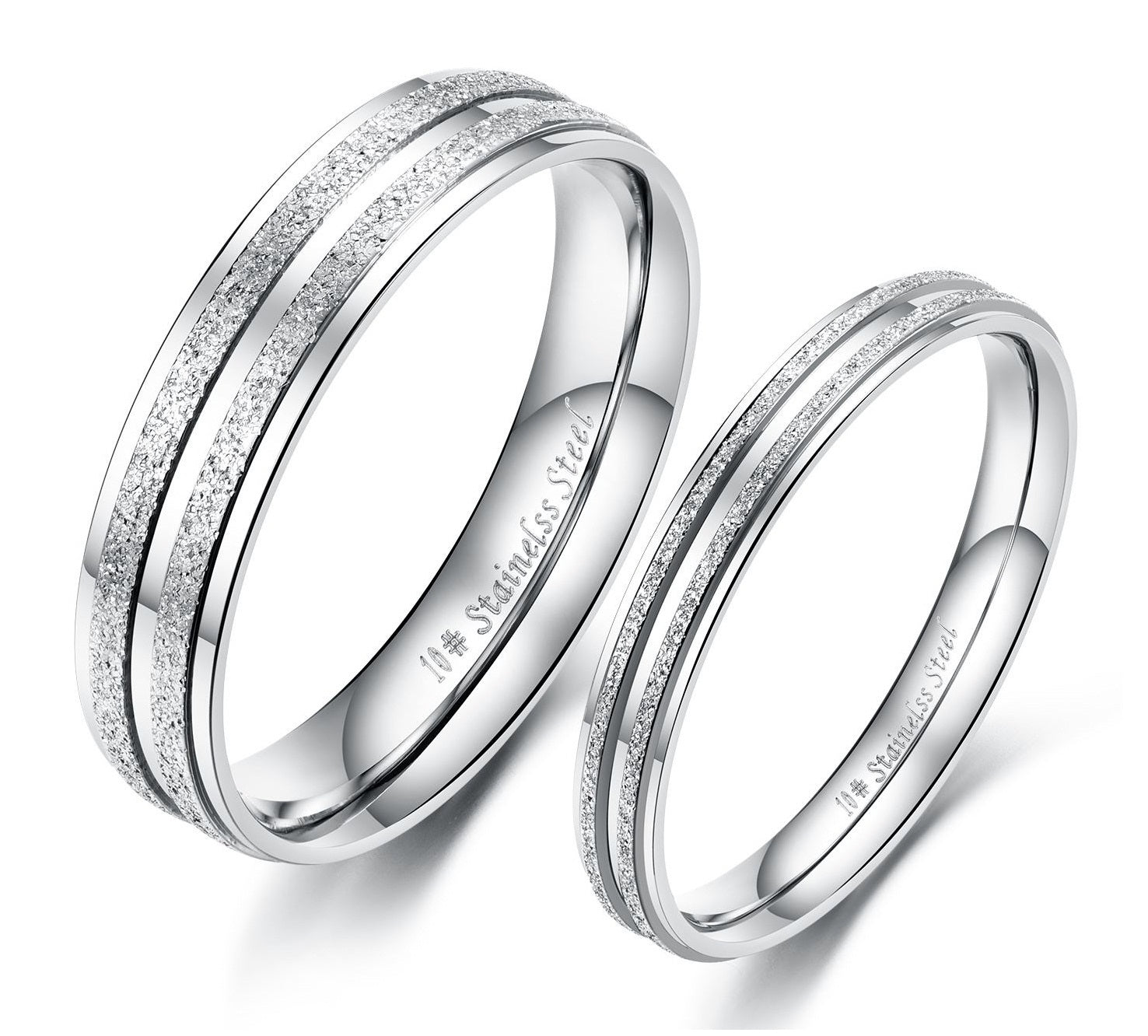 His & Hers Matching Set Fashion Style Couple Rings Wedding Band Set-Couple Rings-SunnyHouse Jewelry