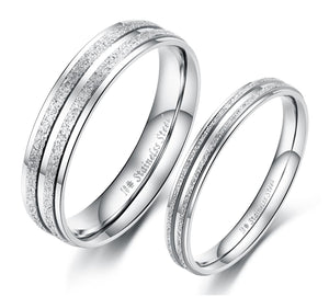 His & Hers Matching Set Fashion Style Couple Rings Wedding Band Set-Couple Rings-SunnyHouse Jewelry