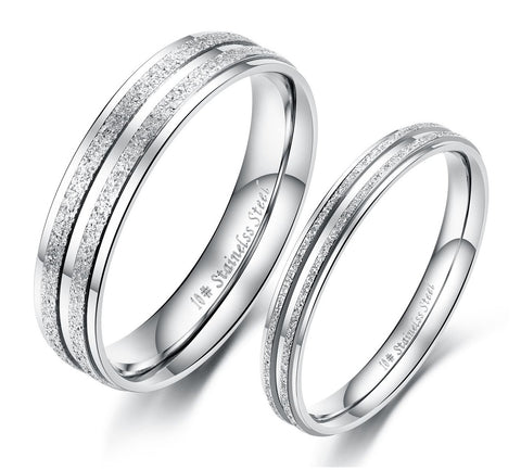 His & Hers Matching Set Fashion Style Couple Rings Wedding Band Set-Couple Rings-SunnyHouse Jewelry