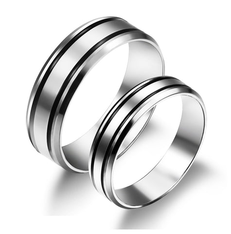 His & Hers Matching Set Fashion Style Couple Rings Wedding Band Set-Couple Rings-SunnyHouse Jewelry