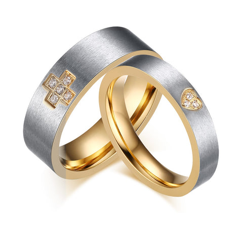 His & Hers Matching Set Highly Recommended Couple Rings, Wedding Band Set, Valentine, Anniversary, Wedding, Promise, Engagement Ring-Couple Rings-SunnyHouse Jewelry