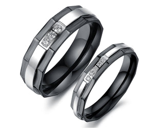 His & Hers Matching Set Fashion Style Couple Rings Wedding Band Set-Couple Rings-SunnyHouse Jewelry