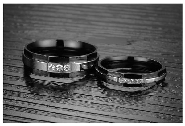 His & Hers Matching Set Fashion Style Couple Rings Wedding Band Set-Couple Rings-SunnyHouse Jewelry