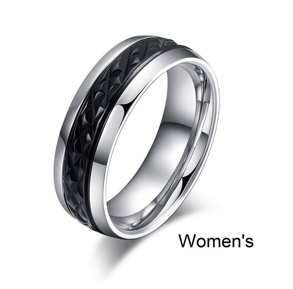 His & Hers Matching Set Love Path Couple Rings Wedding Band Set-Couple Rings-SunnyHouse Jewelry