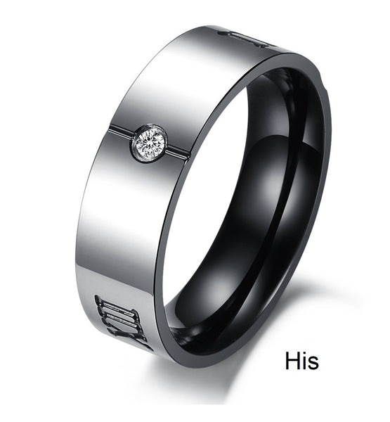 His & Hers Matching Set Fashion Style Couple Rings Wedding Band Set-Couple Rings-SunnyHouse Jewelry