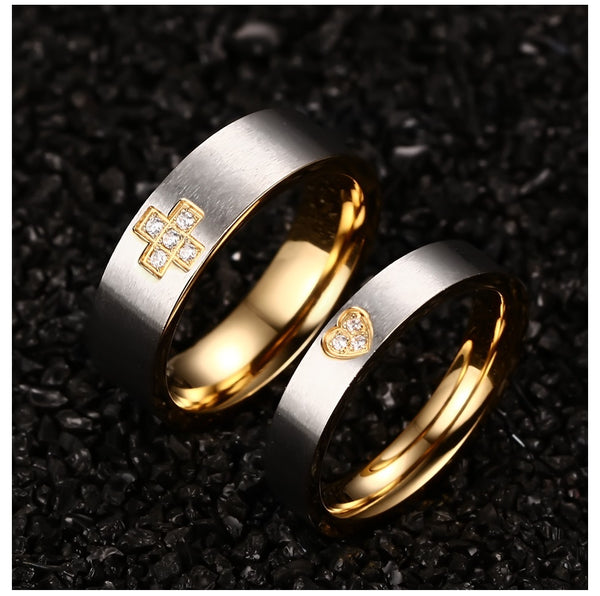 His & Hers Matching Set Highly Recommended Couple Rings, Wedding Band Set, Valentine, Anniversary, Wedding, Promise, Engagement Ring-Couple Rings-SunnyHouse Jewelry