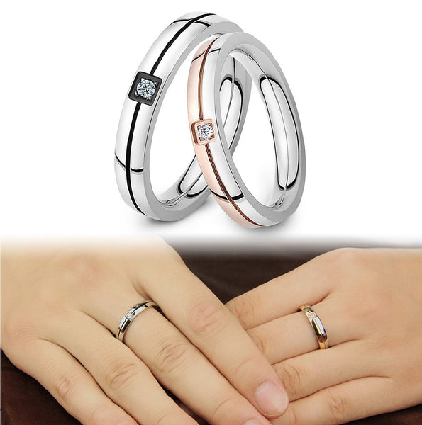 His & Hers Matching Set Fahion and Simple Style Couple Rings Wedding Band Set-Couple Rings-SunnyHouse Jewelry