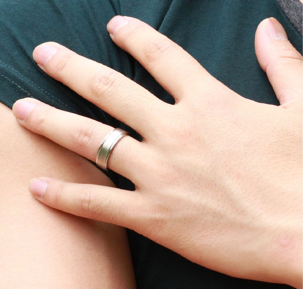 His & Hers Matching Set Simple Style Couple Rings Wedding Band Set-Couple Rings-SunnyHouse Jewelry