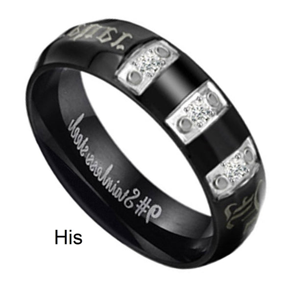 His & Hers Matching Set Love Forever Couple Rings Wedding Band Set-Couple Rings-SunnyHouse Jewelry