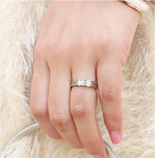 His & Hers Matching Set Simple Style Couple Rings Wedding Band Set-Couple Rings-SunnyHouse Jewelry
