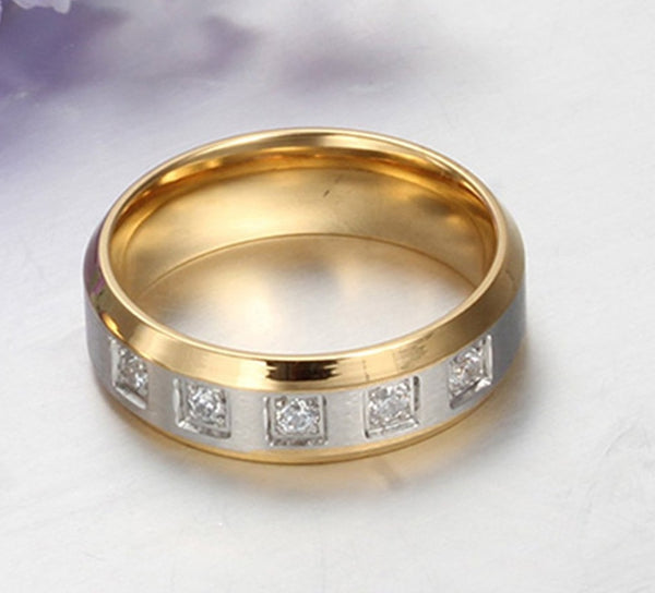 His & Hers Matching Set Fashion Style Couple Rings, Wedding Band Set, Valentine, Anniversary, Wedding, Promise, Engagement Ring-Couple Rings-SunnyHouse Jewelry