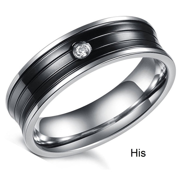 His & Hers Matching Set Traditional Style Couple Rings, Wedding Band Set, Valentine, Anniversary, Wedding, Promise, Engagement Ring-Couple Rings-SunnyHouse Jewelry