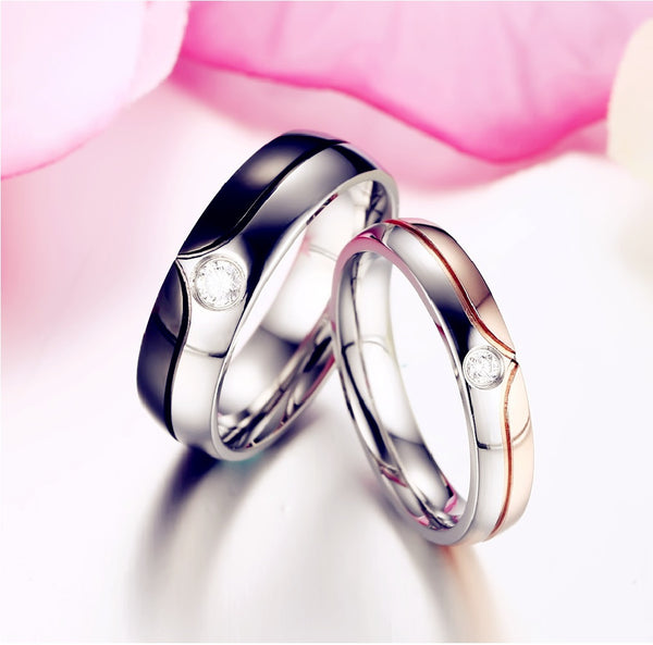 His & Hers Matching Set You Are the One on My Palm Couple Rings Wedding Band Set-Couple Rings-SunnyHouse Jewelry