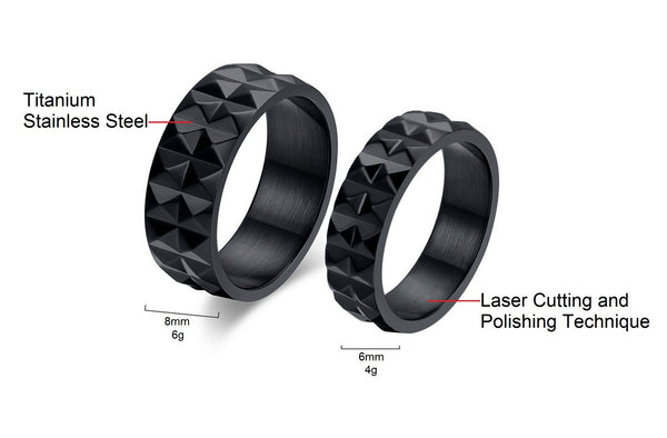His & Hers Matching Set Traditional Style Couple Rings, Wedding Band Set, Valentine, Anniversary, Wedding, Promise, Engagement Ring-Couple Rings-SunnyHouse Jewelry
