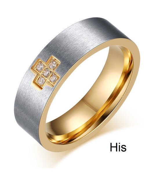 His & Hers Matching Set Highly Recommended Couple Rings, Wedding Band Set, Valentine, Anniversary, Wedding, Promise, Engagement Ring-Couple Rings-SunnyHouse Jewelry