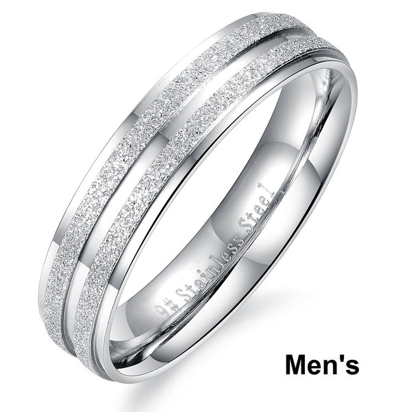 His & Hers Matching Set Fashion Style Couple Rings Wedding Band Set-Couple Rings-SunnyHouse Jewelry