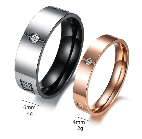 His & Hers Matching Set Fashion Style Couple Rings Wedding Band Set-Couple Rings-SunnyHouse Jewelry
