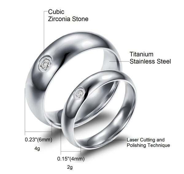 His & Hers Matching Set Fashion Style Couple Rings Wedding Band Set-Couple Rings-SunnyHouse Jewelry