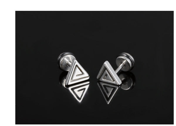 Women's Fashion Whirl Triangle Earrings-Womens Earrings-SunnyHouse Jewelry