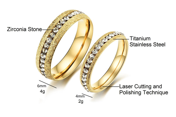 His & Hers Matching Set Blinking Style Couple Rings, Wedding Band Set, Valentine, Anniversary, Wedding, Promise, Engagement Ring-Couple Rings-SunnyHouse Jewelry